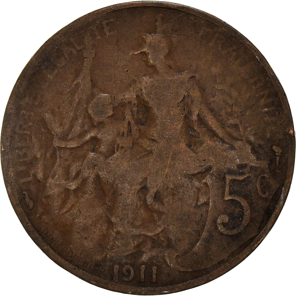 Moneda, Francia, 5 Centimes, 1911
