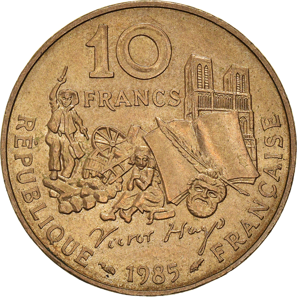Moneda, Francia, 10 Francs, 1985
