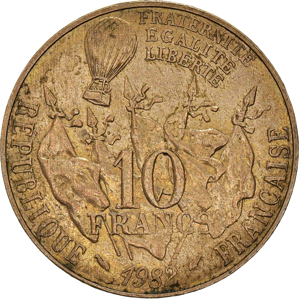 Moneda, Francia, 10 Francs, 1982