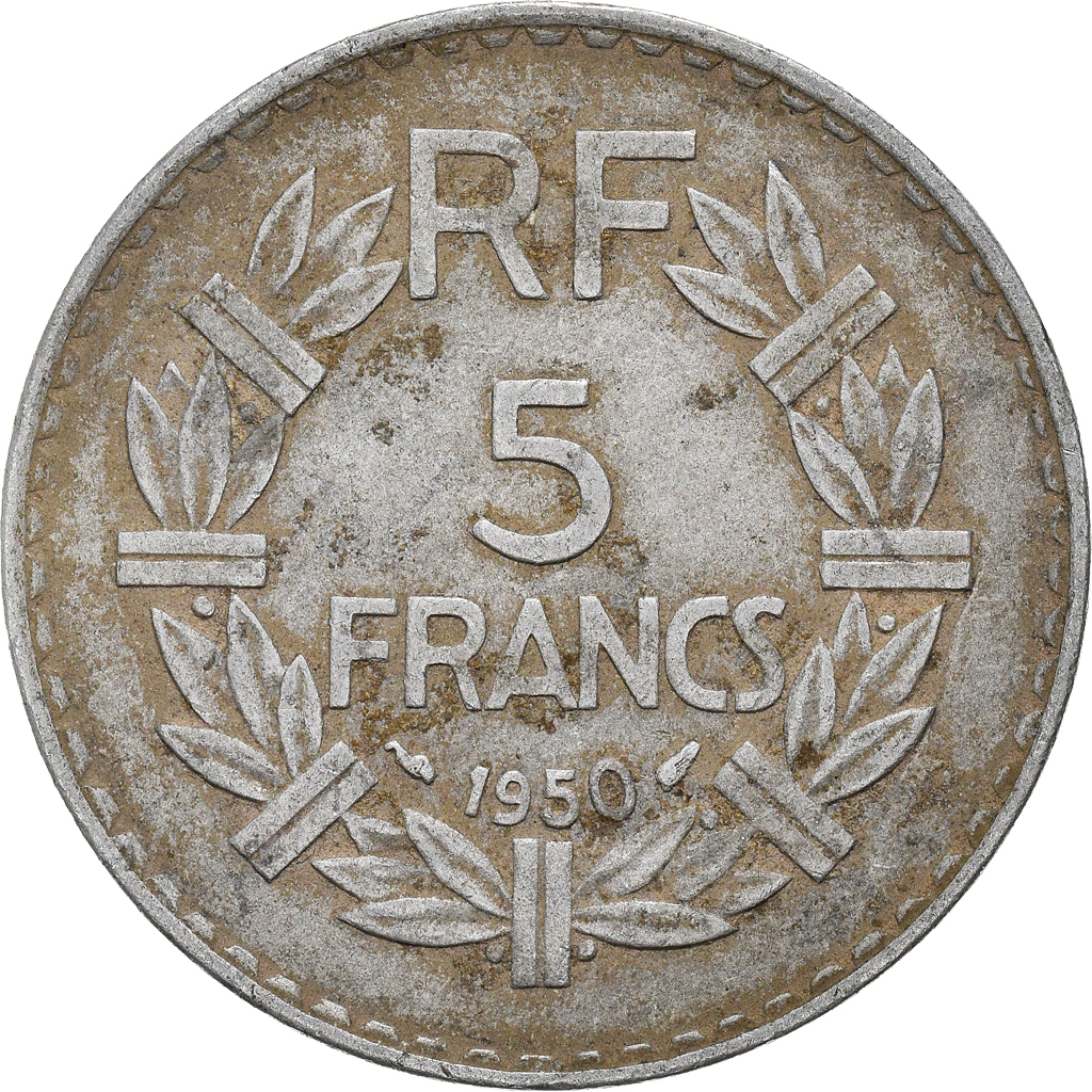 Moneda, Francia, 5 Francs, 1950