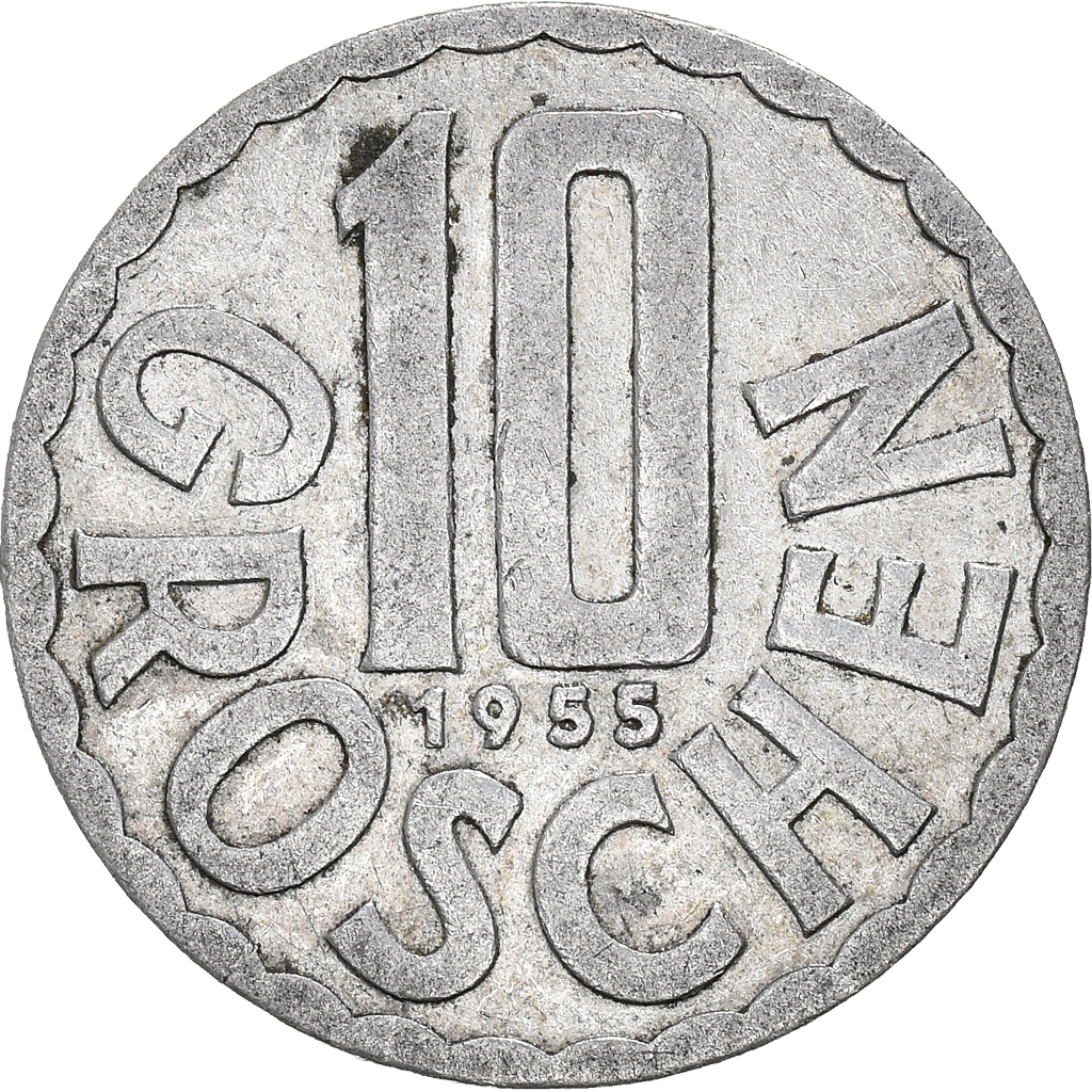 Moneda, Austria, 10 Groschen, 1955
