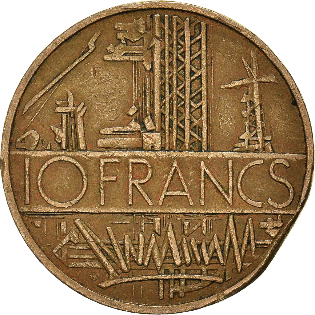 Moneda, Francia, 10 Francs, 1977