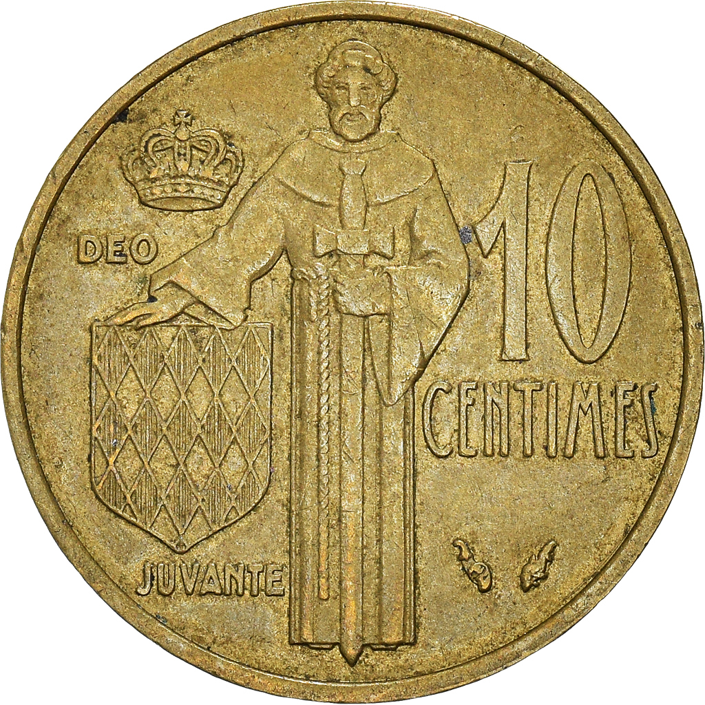 Moneda, Mónaco, 10 Centimes, 1975