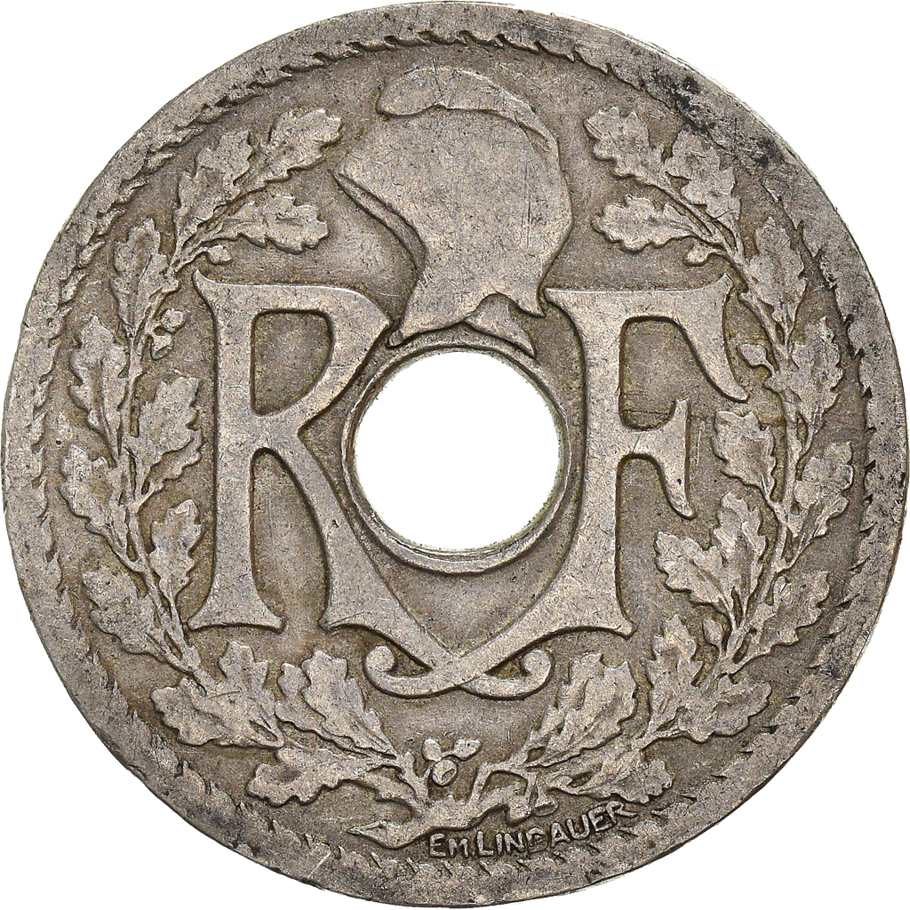 Moneda, Francia, 25 Centimes, 1918
