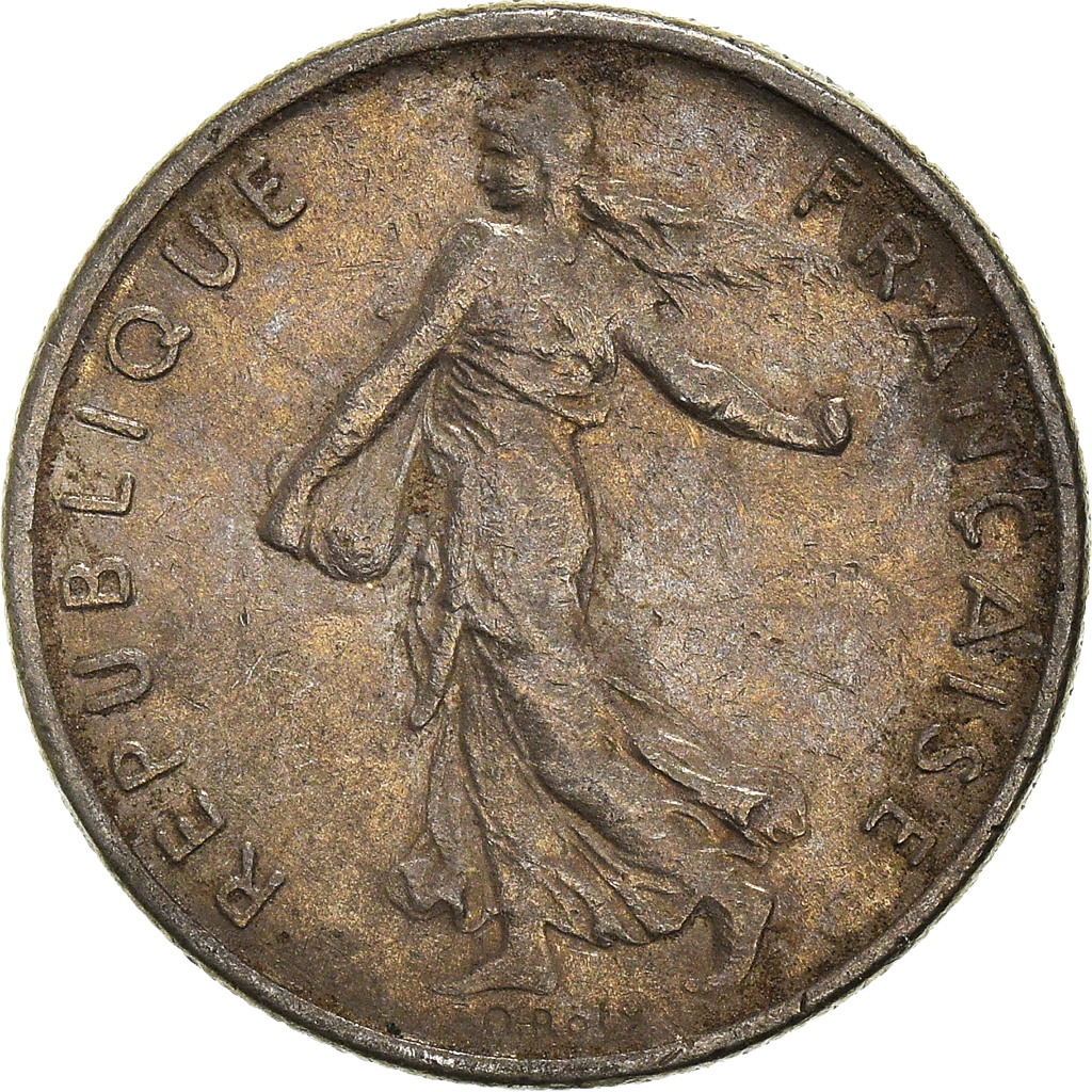 Moneda, Francia, 1/2 Franc, 1973