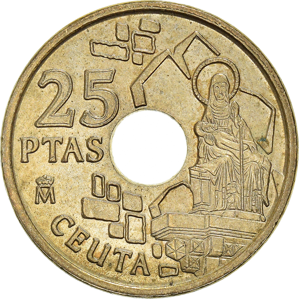 Moneda, España, 25 Pesetas, 1998