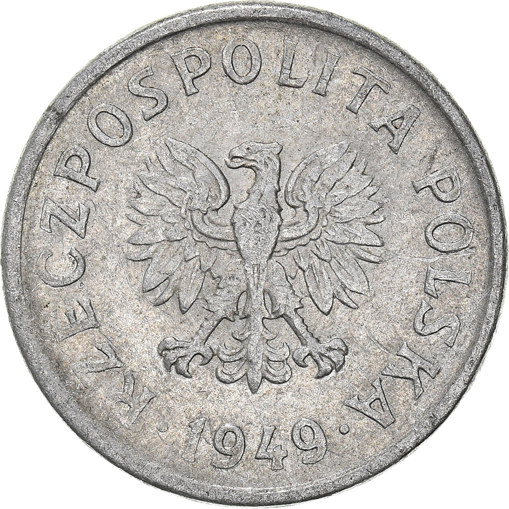 Moneda, Polonia, 10 Groszy, 1949