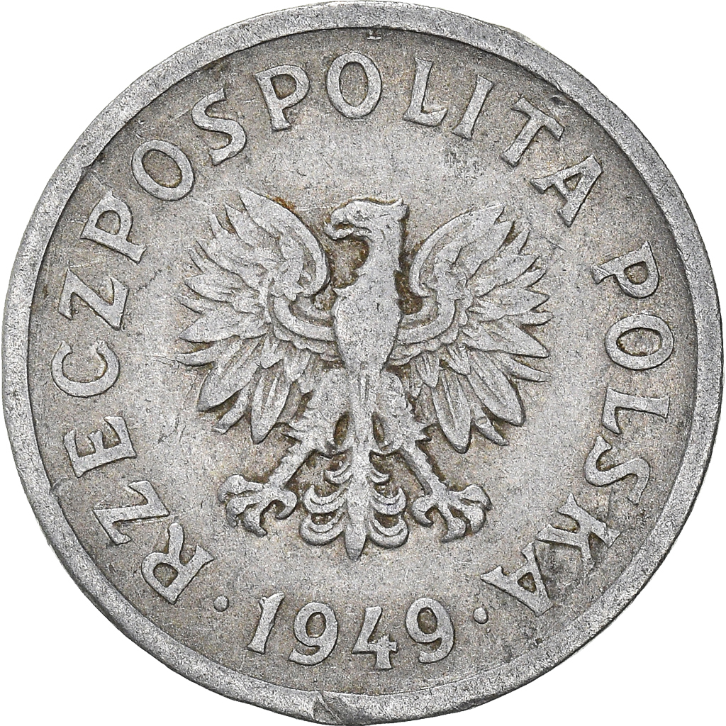 Moneda, Polonia, 10 Groszy, 1949