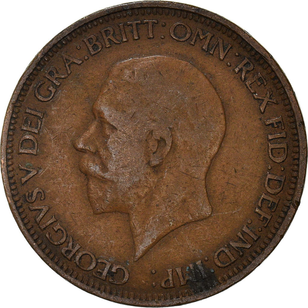 Moneda, Gran Bretaña, 1/2 Penny, 1929