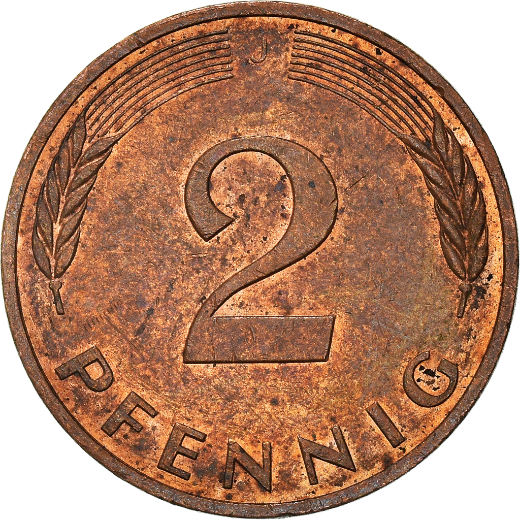 Coin, GERMANY - FEDERAL REPUBLIC, 2 Pfennig