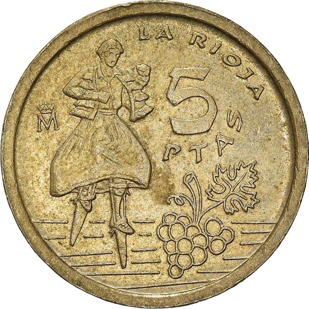 Moneda, España, 5 Pesetas, 1996