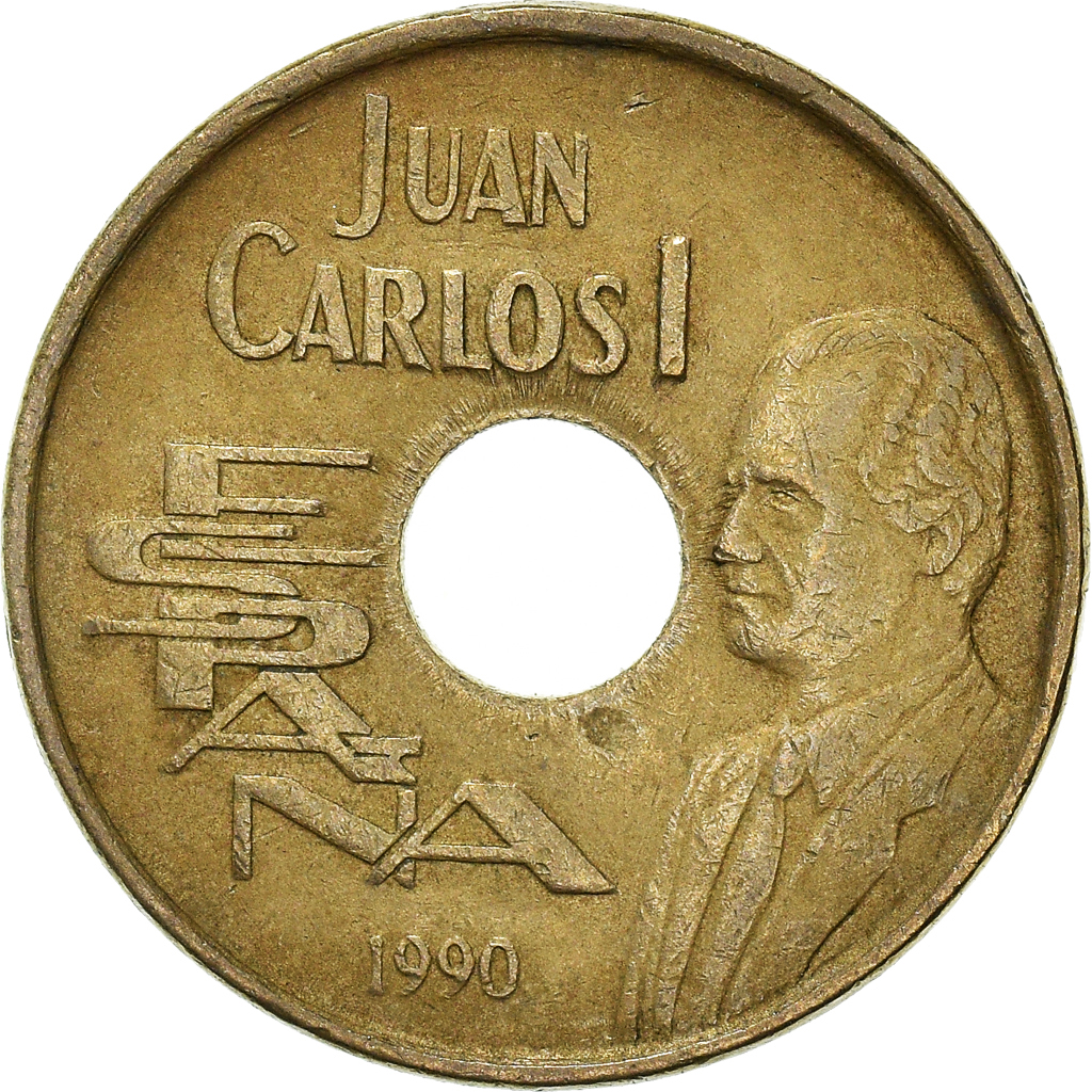 Moneda, España, 25 Pesetas, 1990
