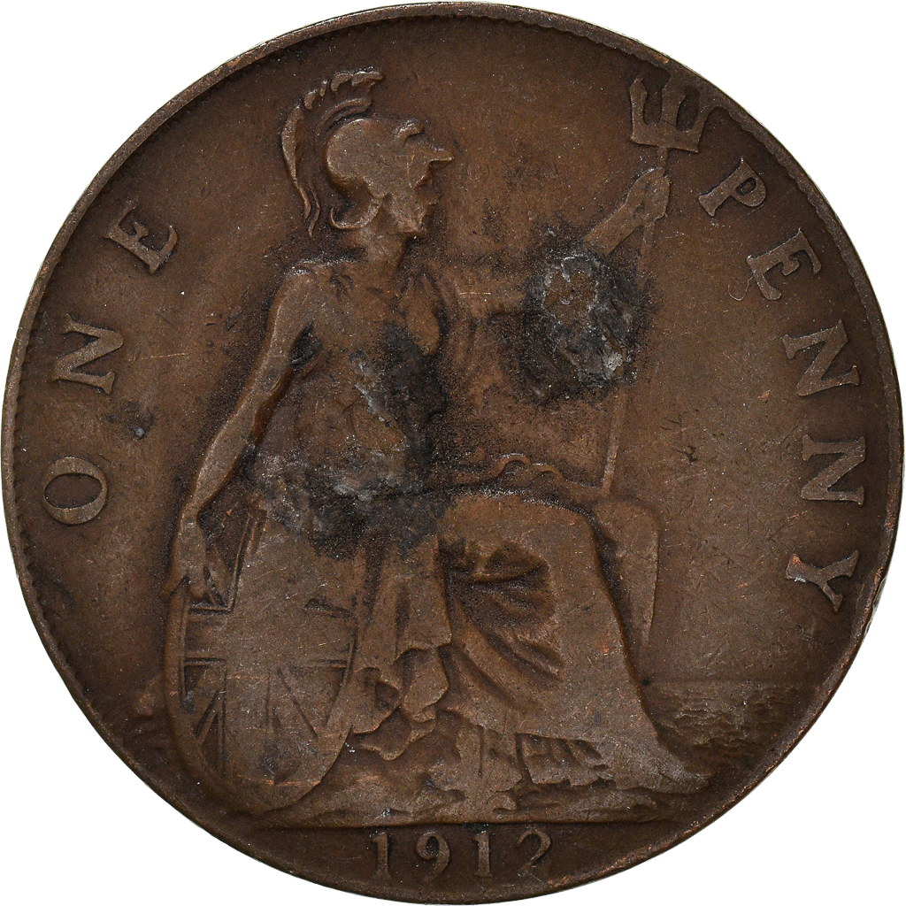 Moneda, Gran Bretaña, Penny, 1912
