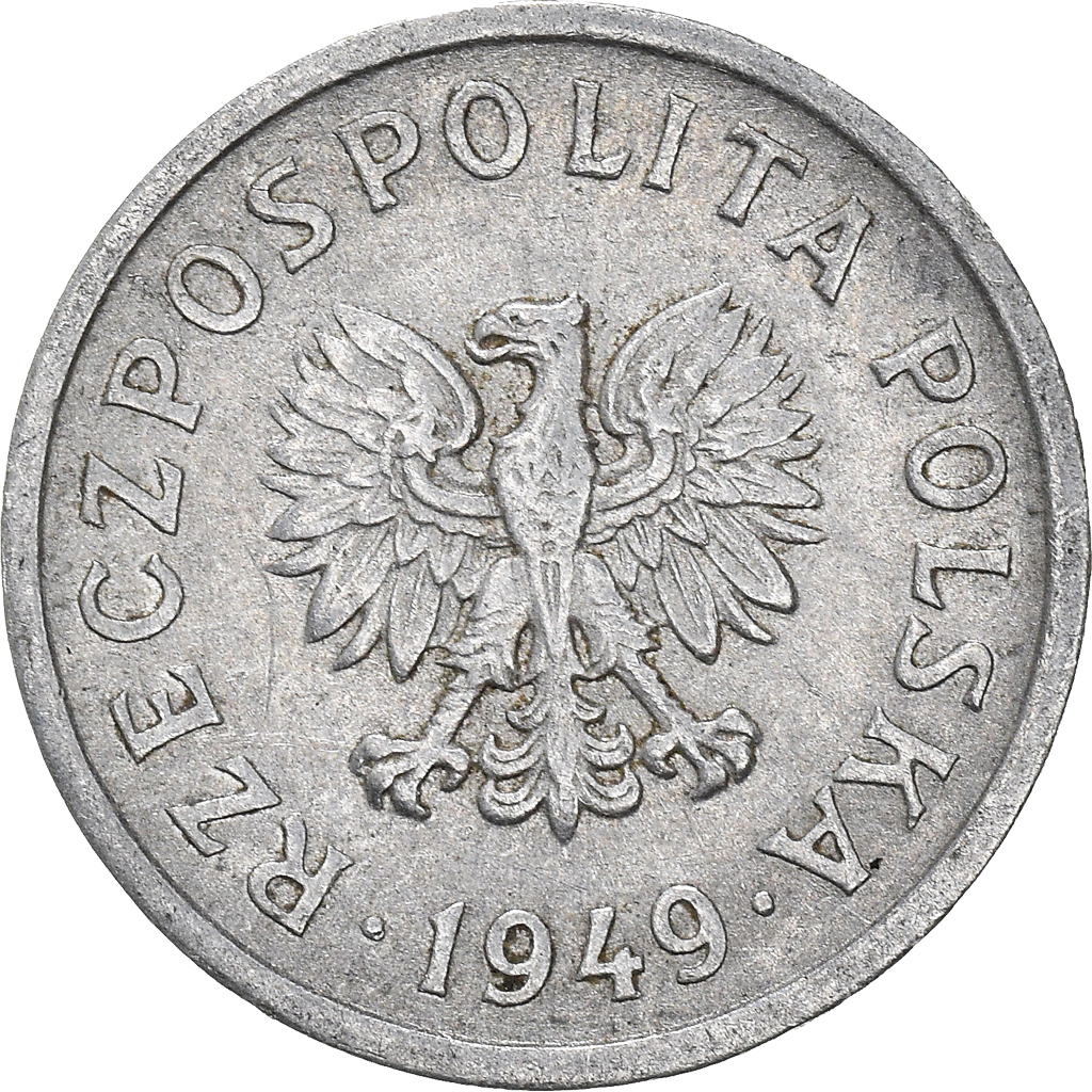 Moneda, Polonia, 10 Groszy, 1949