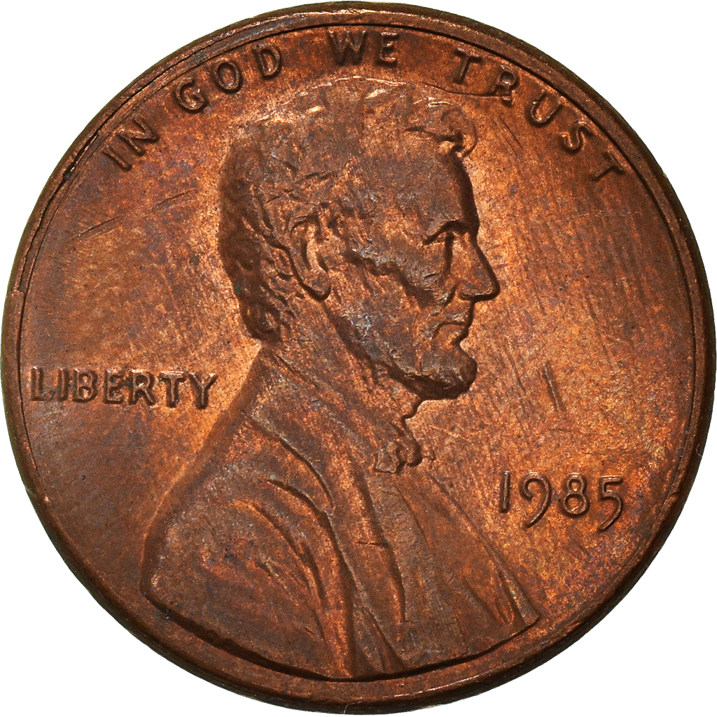 Moneda, Estados Unidos, Cent, 1985