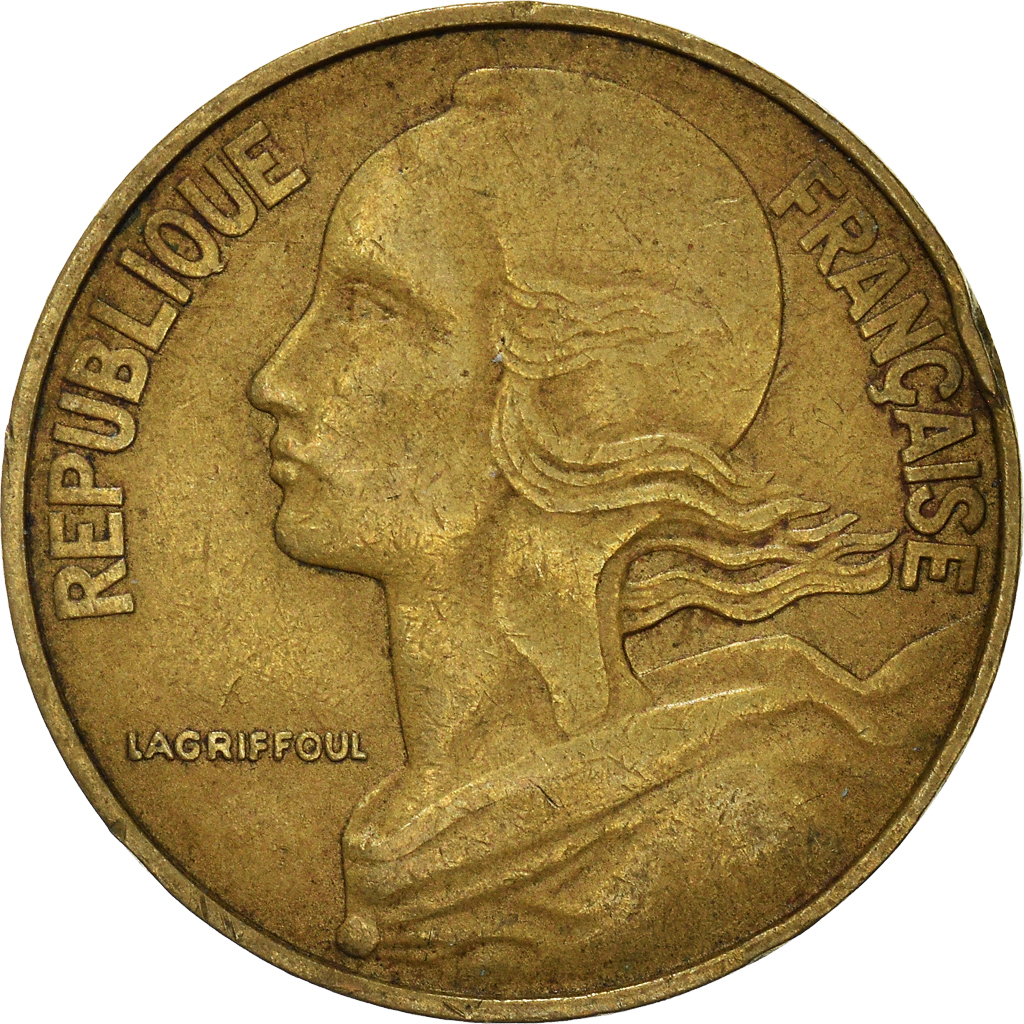 Moneda, Francia, 20 Centimes, 1962