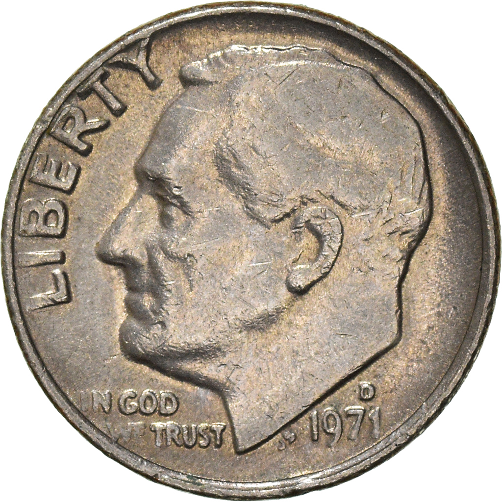 Moneda, Estados Unidos, Dime, 1971