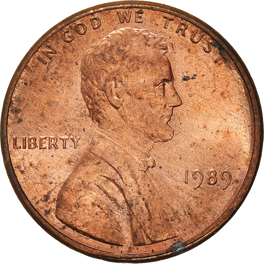 Moneda, Estados Unidos, Cent, 1989