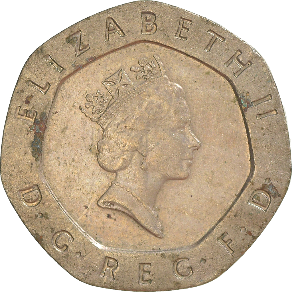 Moneda, Gran Bretaña, 20 Pence, 1989