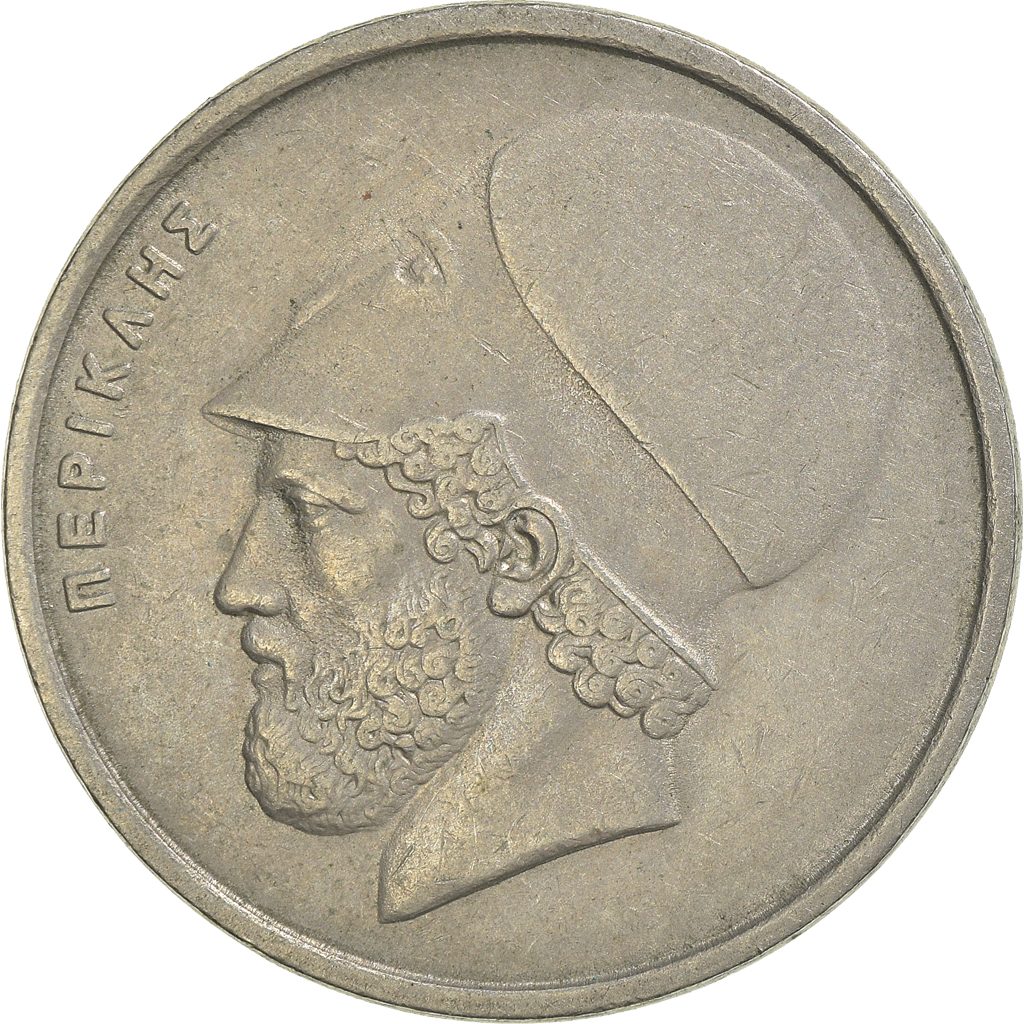 Moneda, Grecia, 20 Drachmai, 1978