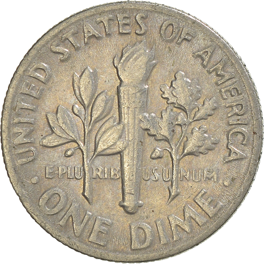 Moneda, Estados Unidos, Dime, 1976