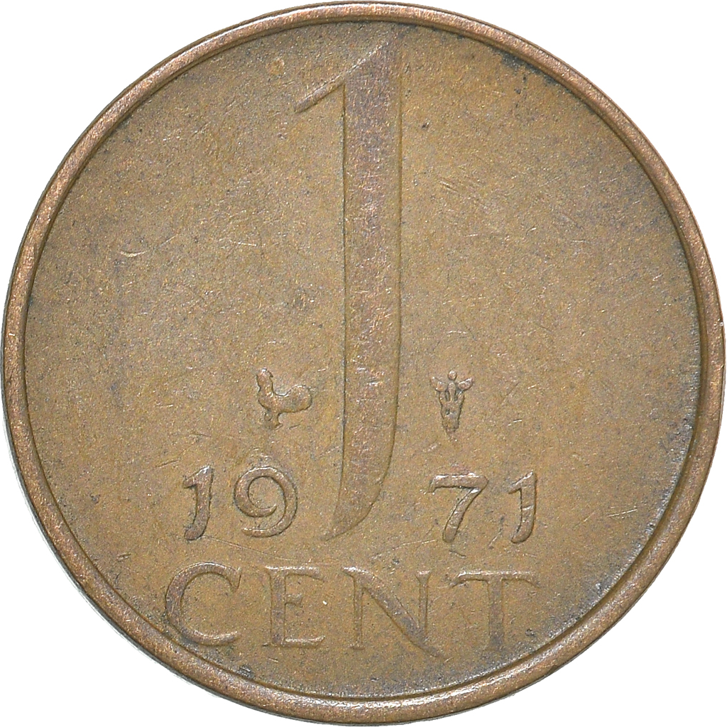 Moneda, Países Bajos, Cent, 1971