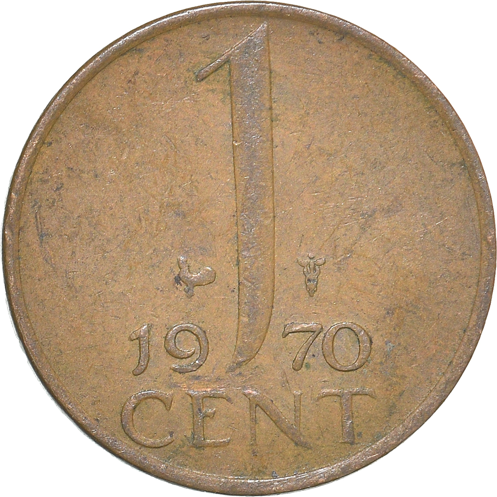 Moneda, Países Bajos, Cent, 1970
