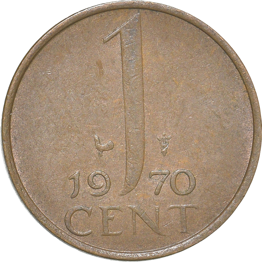Moneda, Países Bajos, Cent, 1970