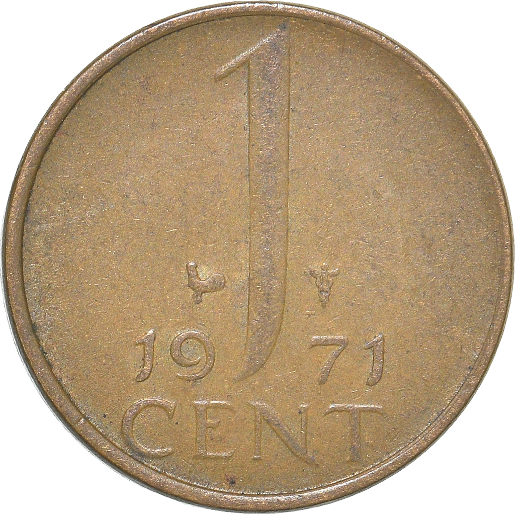 Moneda, Países Bajos, Cent, 1971