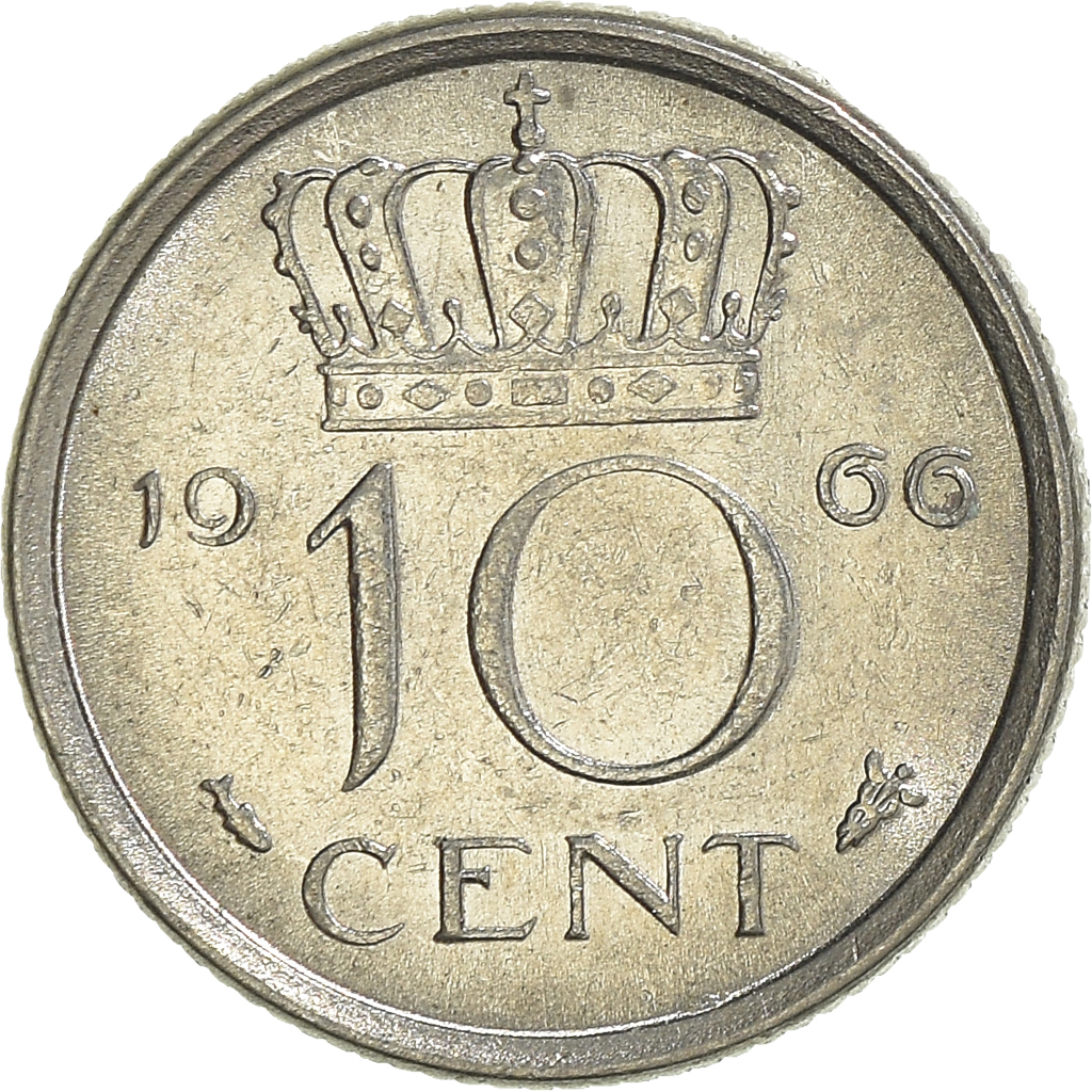 Moneda, Países Bajos, Cent, 1966