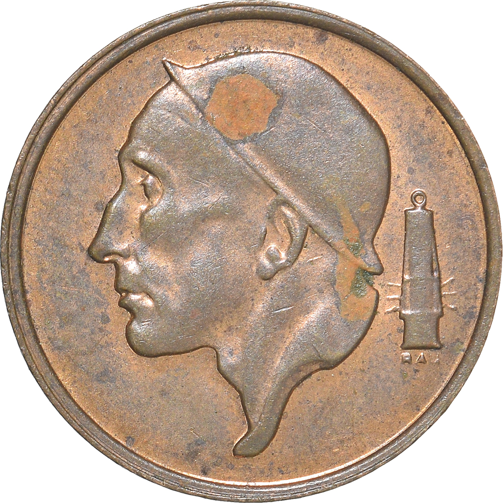 Moneda, Bélgica, 50 Centimes, 1980
