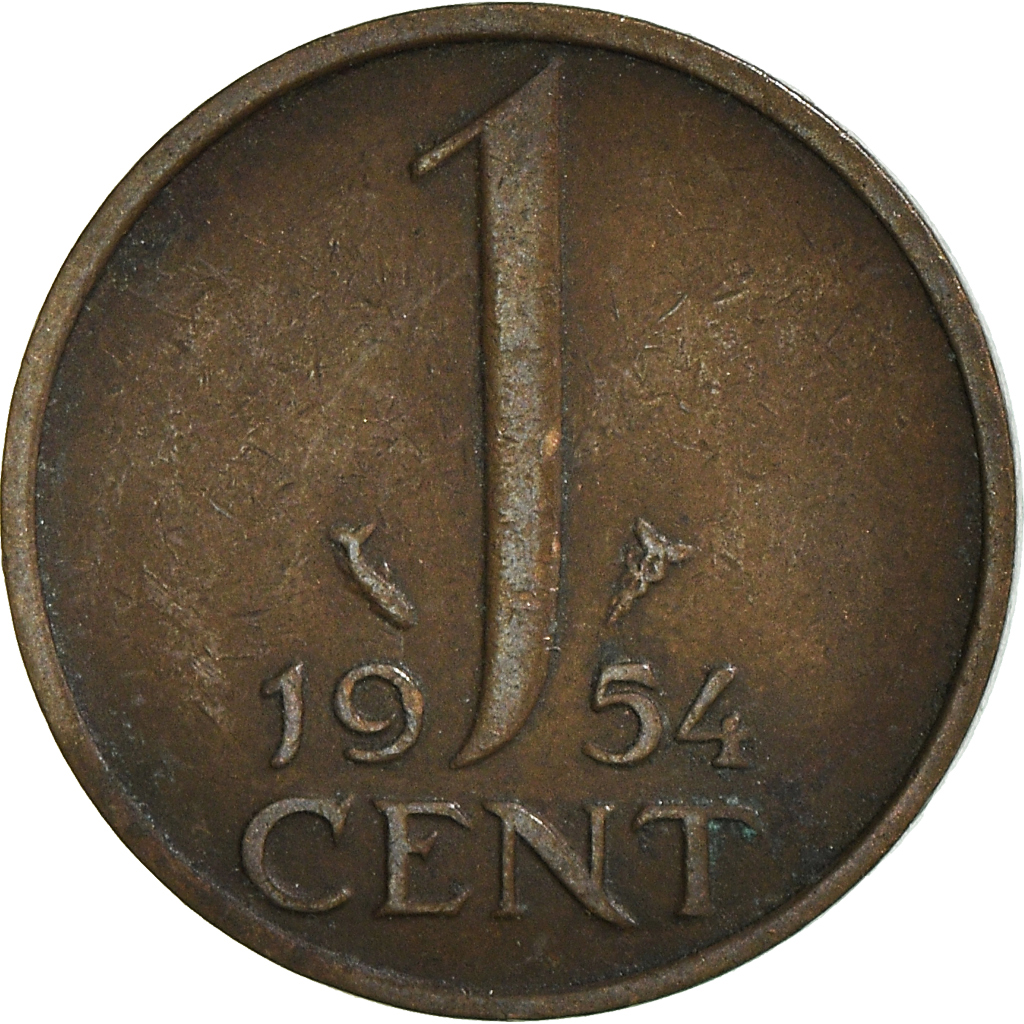 Moneda, Países Bajos, Cent, 1954