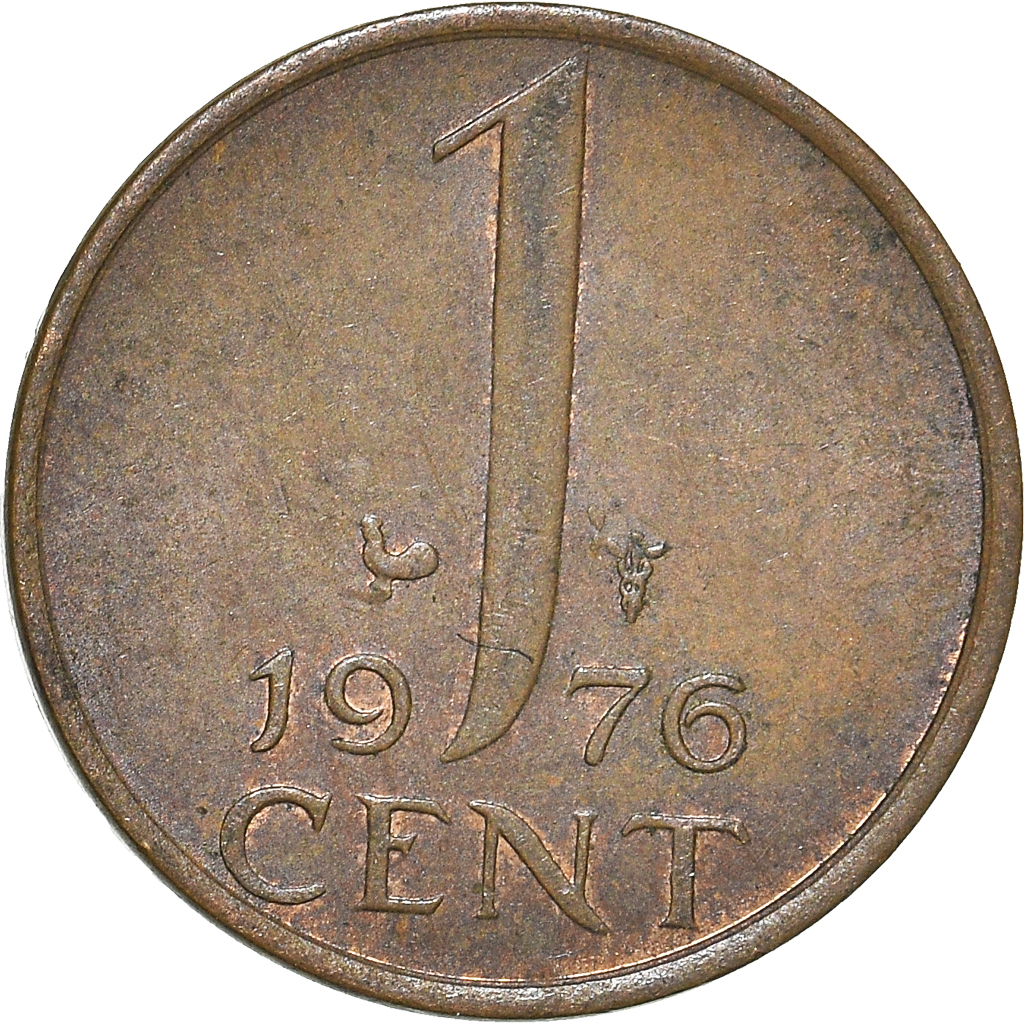 Moneda, Países Bajos, Cent, 1976