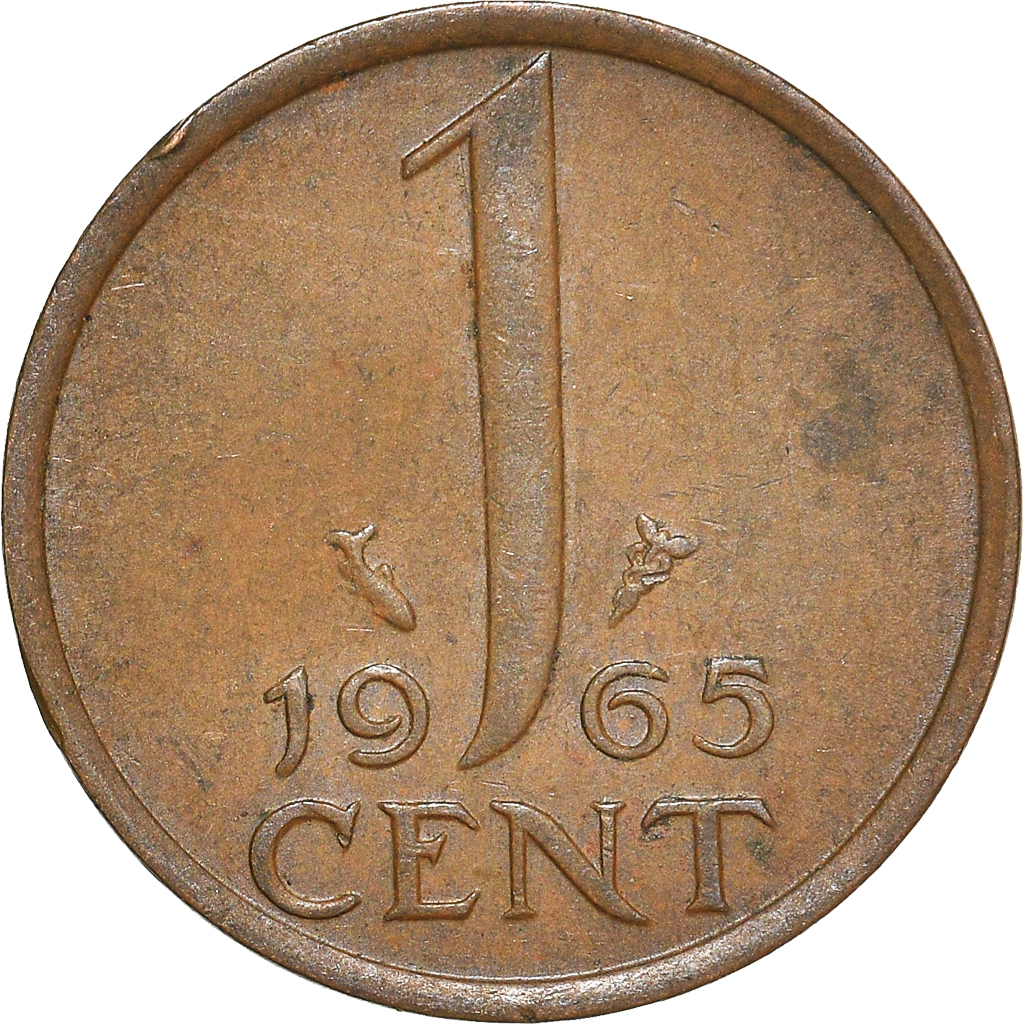 Moneda, Países Bajos, Cent, 1965