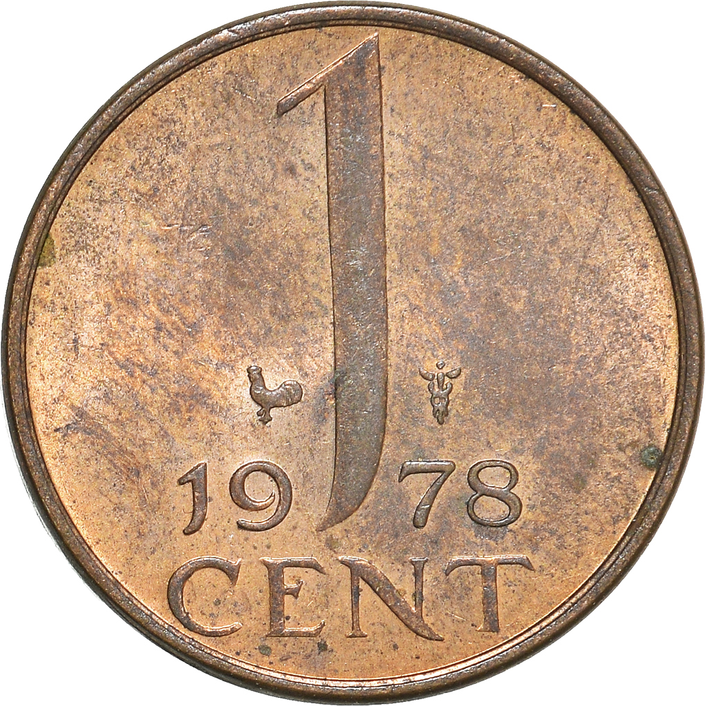 Moneda, Países Bajos, Cent, 1978