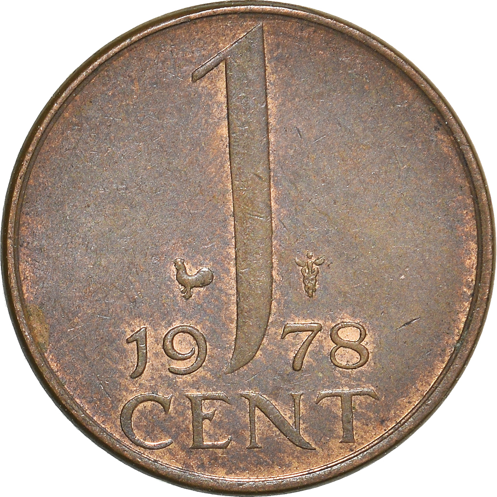 Moneda, Países Bajos, Cent, 1978