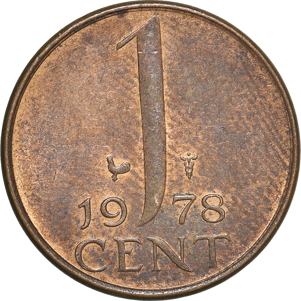 Moneda, Países Bajos, Cent, 1978