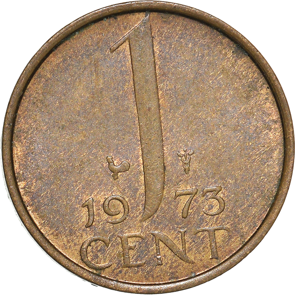 Moneda, Países Bajos, Cent, 1973