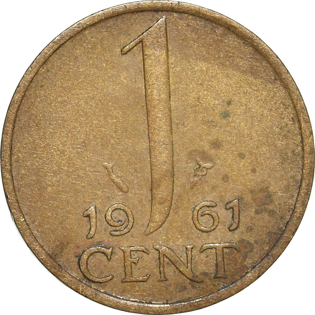 Moneda, Países Bajos, Cent, 1961