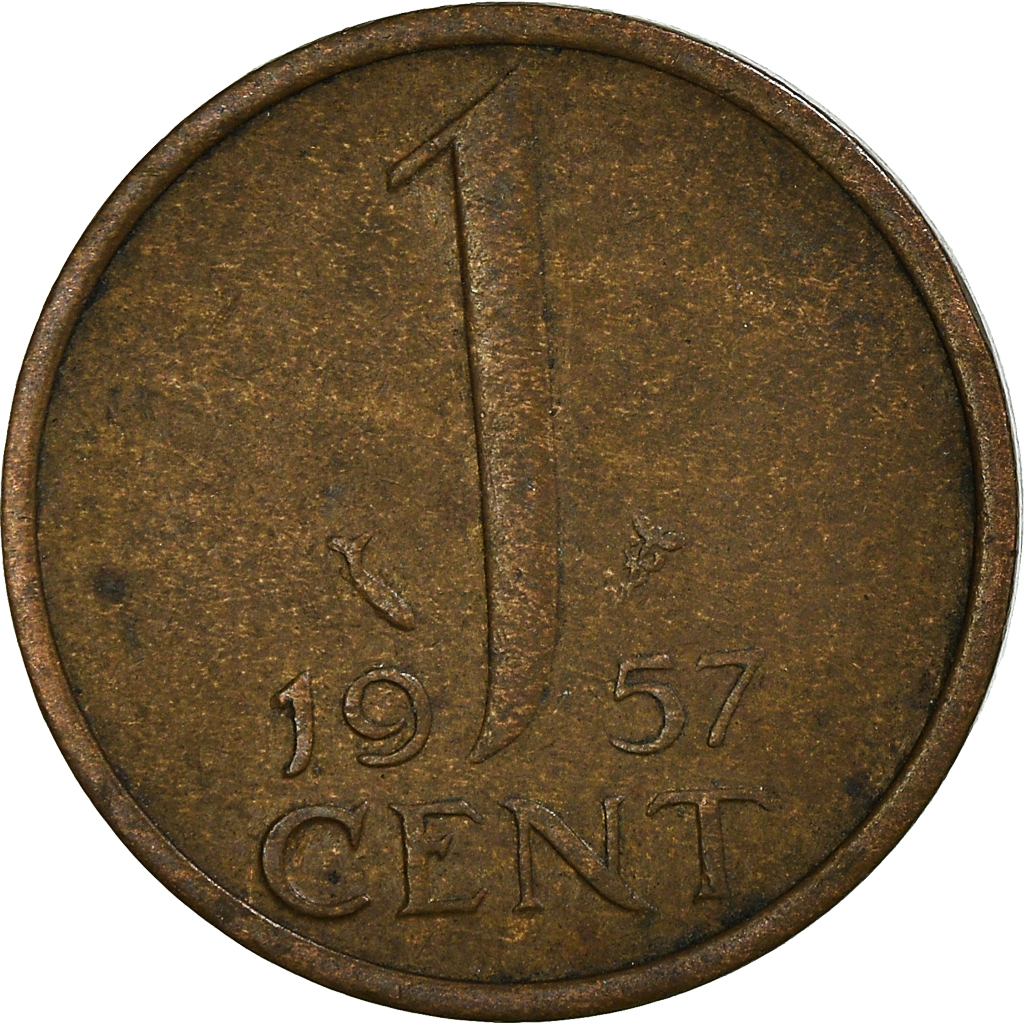 Moneda, Países Bajos, Cent, 1957