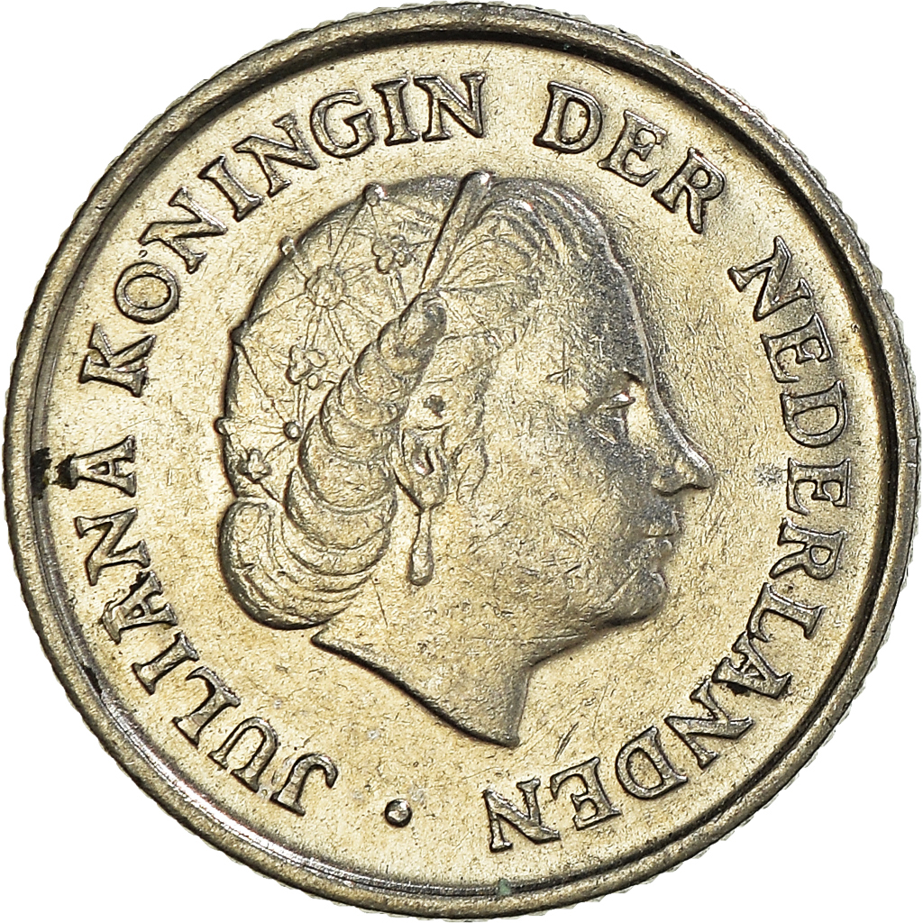 Moneda, Países Bajos, 10 Cents, 1971