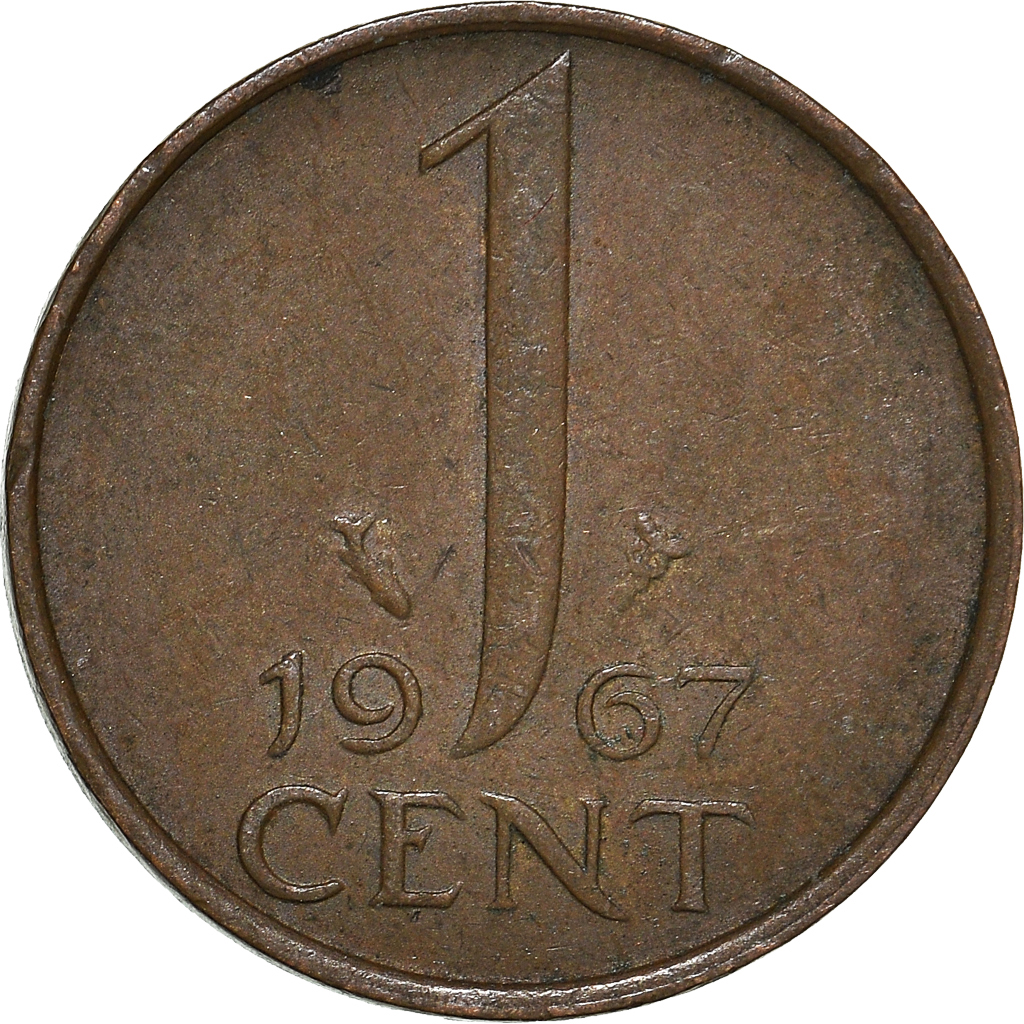 Moneda, Países Bajos, Cent, 1967