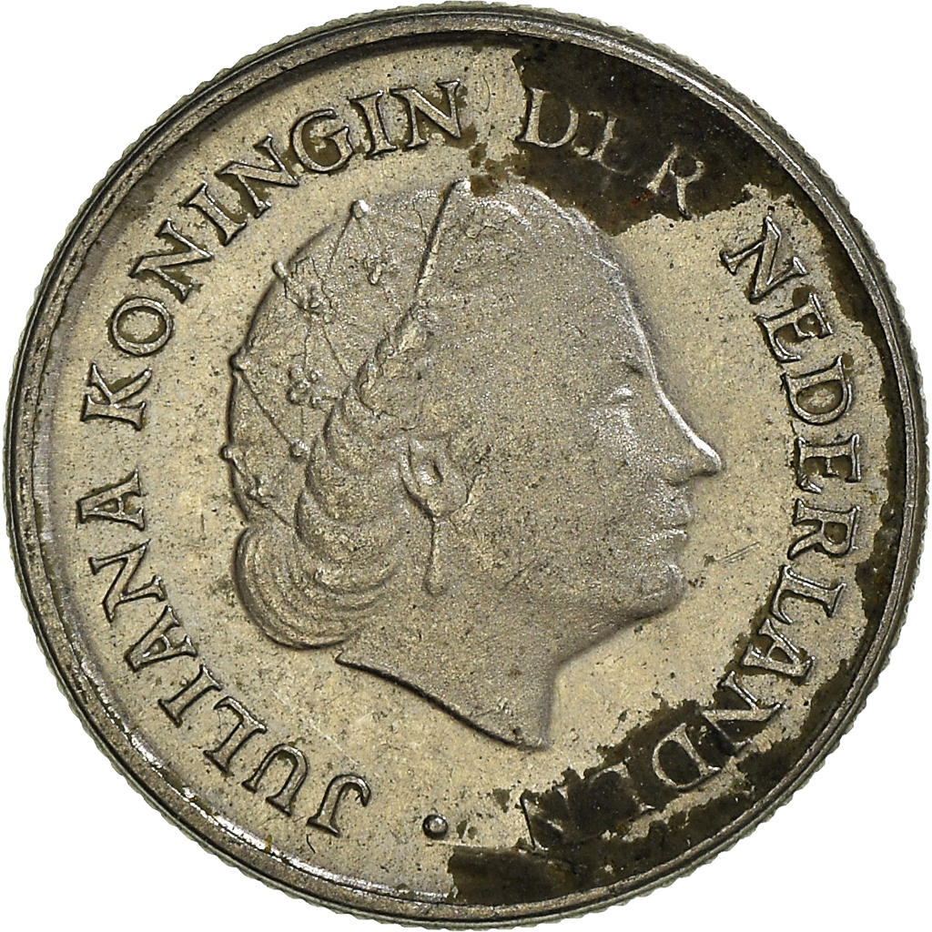 Moneda, Países Bajos, 10 Cents, 1977