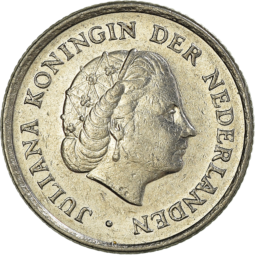 Moneda, Países Bajos, 10 Cents, 1969