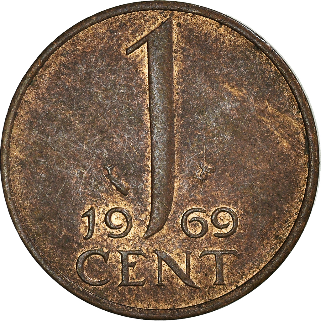 Moneda, Países Bajos, Cent, 1969