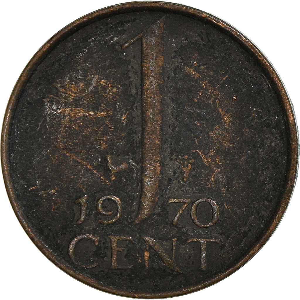 Moneda, Países Bajos, Cent, 1970