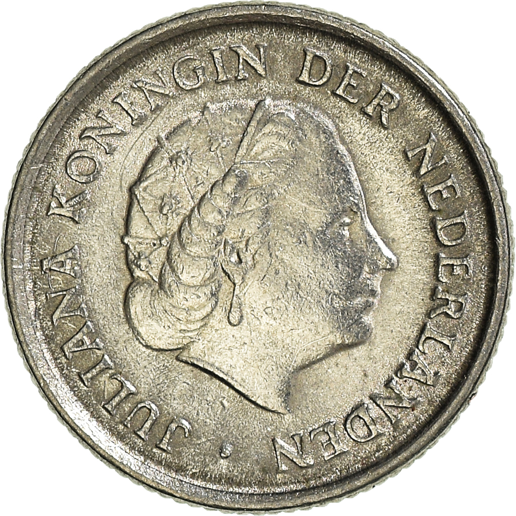Moneda, Países Bajos, 10 Cents, 1964