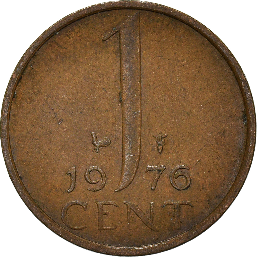 Moneda, Países Bajos, Cent, 1976