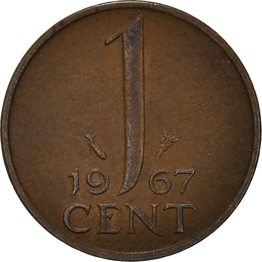 Moneda, Países Bajos, Cent, 1967
