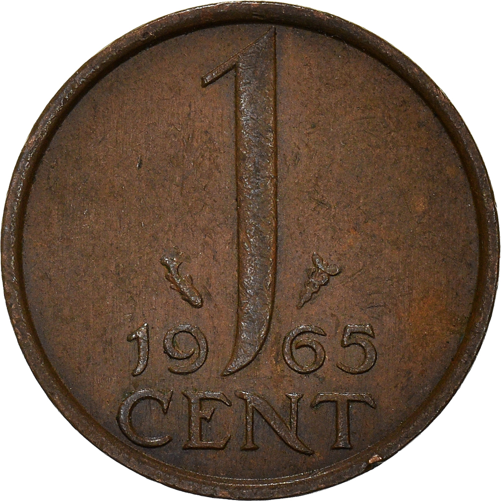 Moneda, Países Bajos, Cent, 1965